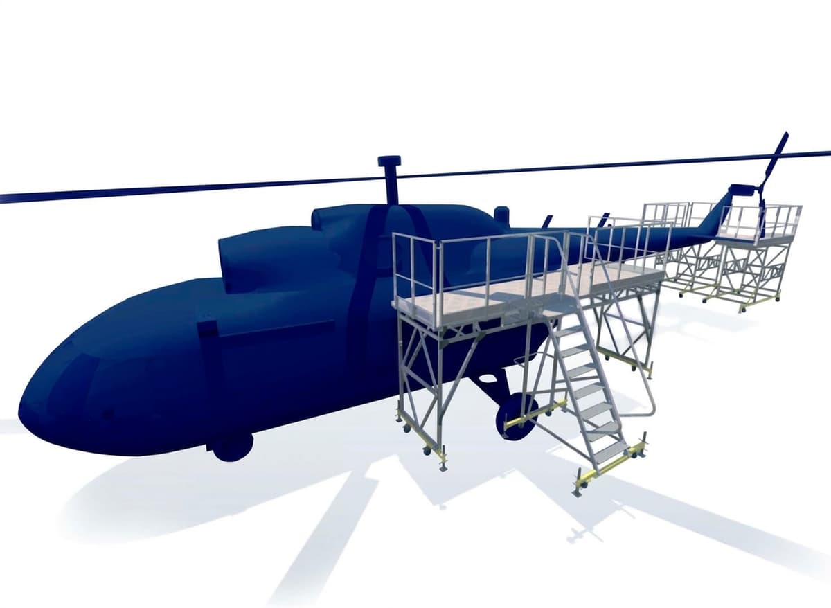 Платформа боковая MEGAL ПОА правое исполнение алюминиевая для обслуживания вертолёта 702112