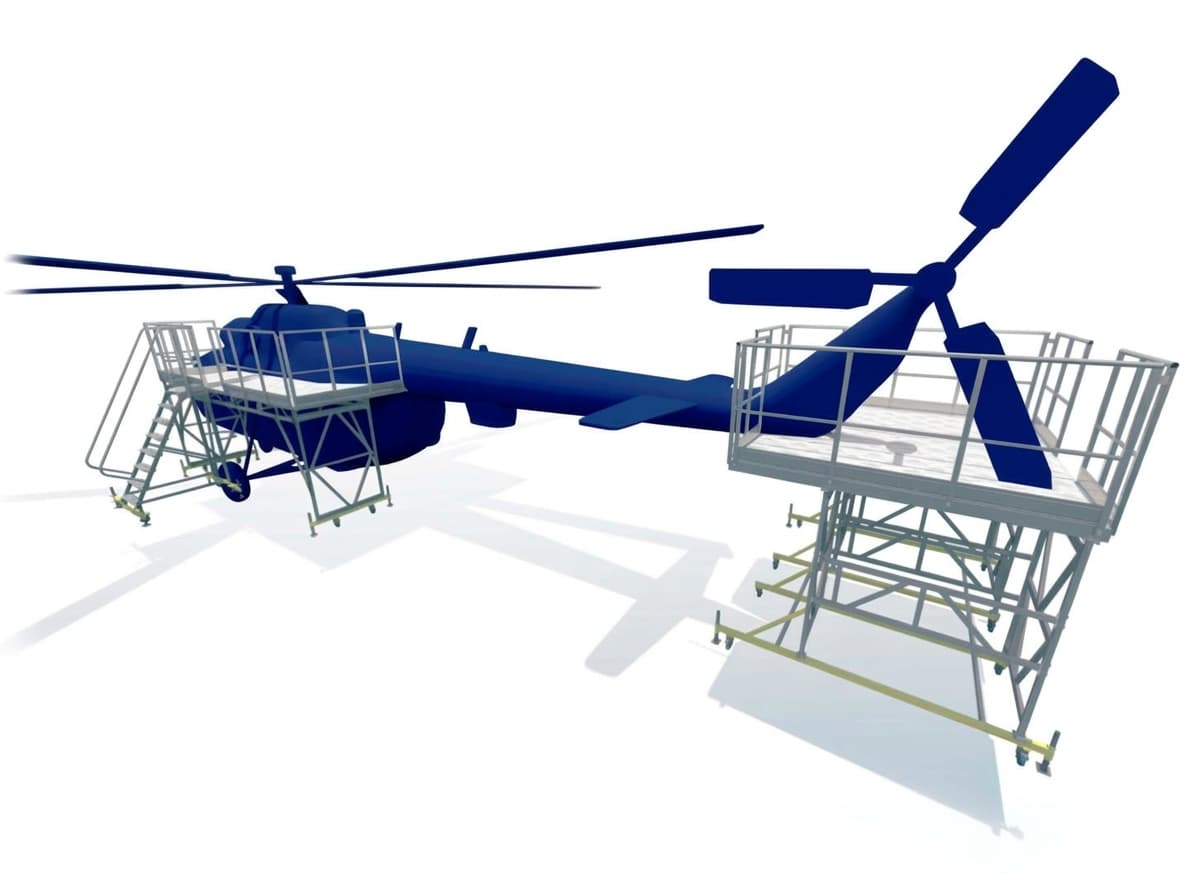 Платформа хвостовая MEGAL ПОА алюминиевая для обслуживания вертолёта 702113