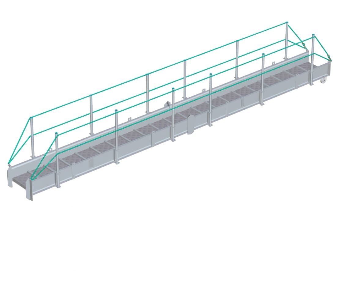Трап-сходня алюминиевый Megal ТСА - 2х600 для низких температур до -50°С ТСА2х600/-50
