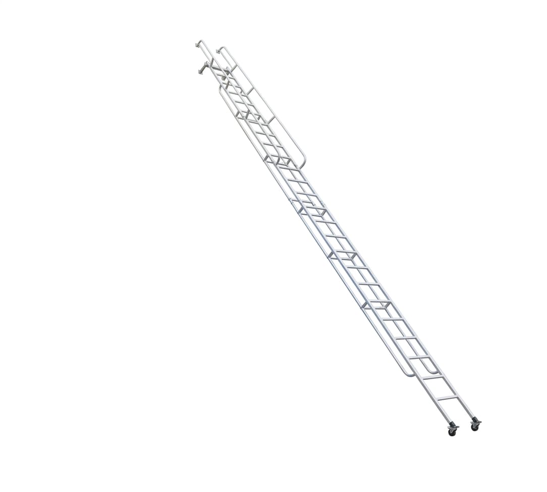Приставная лестница с поручнями MEGAL ЛПНА 8,2 наклонная алюминиевая 320682