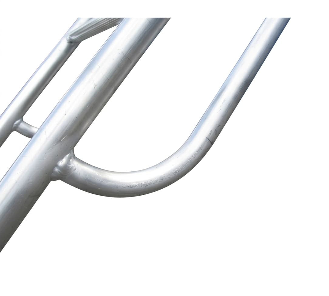 Приставная лестница с поручнями MEGAL ЛПНА 8,2 наклонная алюминиевая 320682