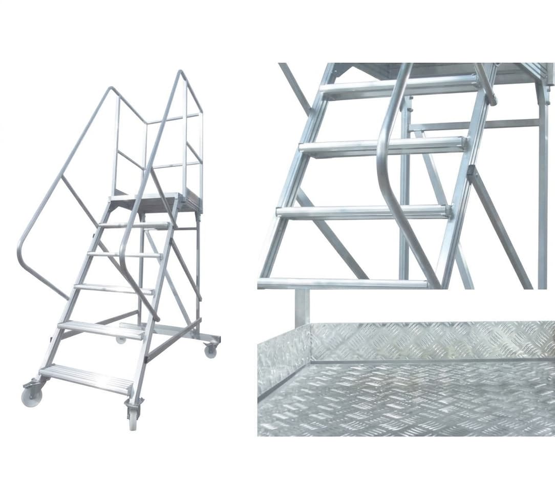 Разборная вышка-стремянка на колесах MEGAL ВС-2 150 кг ВС-2