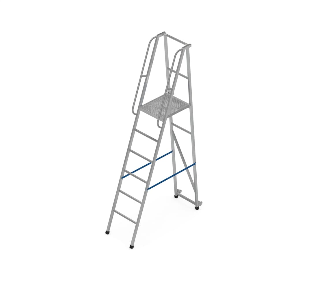 Лестница платформа фиксированной высоты MEGAL ЛПФВА Н=1-3 передвижная 040601