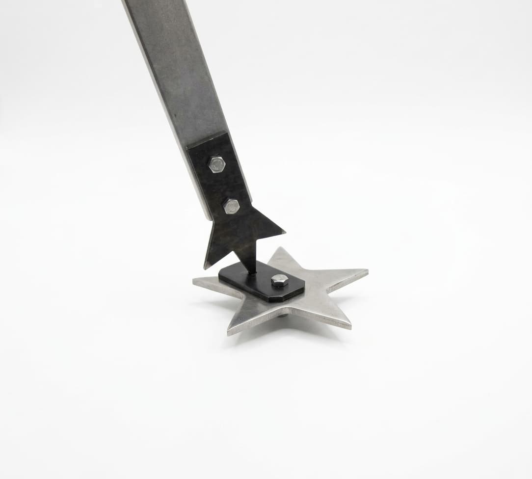 Лестница платформа фиксированной высоты MEGAL ЛПФВА Н=1,2-1 с шипами 040402