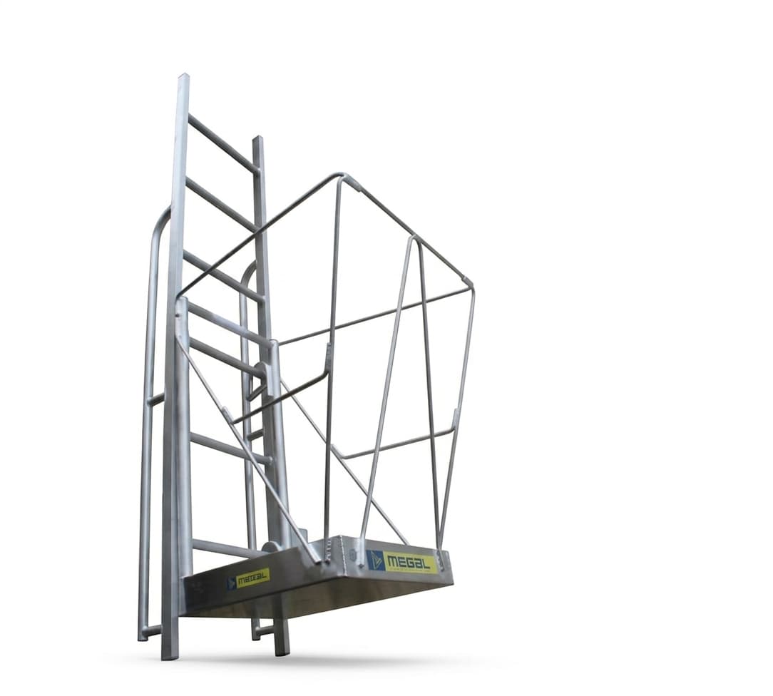 Площадка навесная MEGAL ПЛА 0,6х0,55 м 120 кг для лестниц 400101