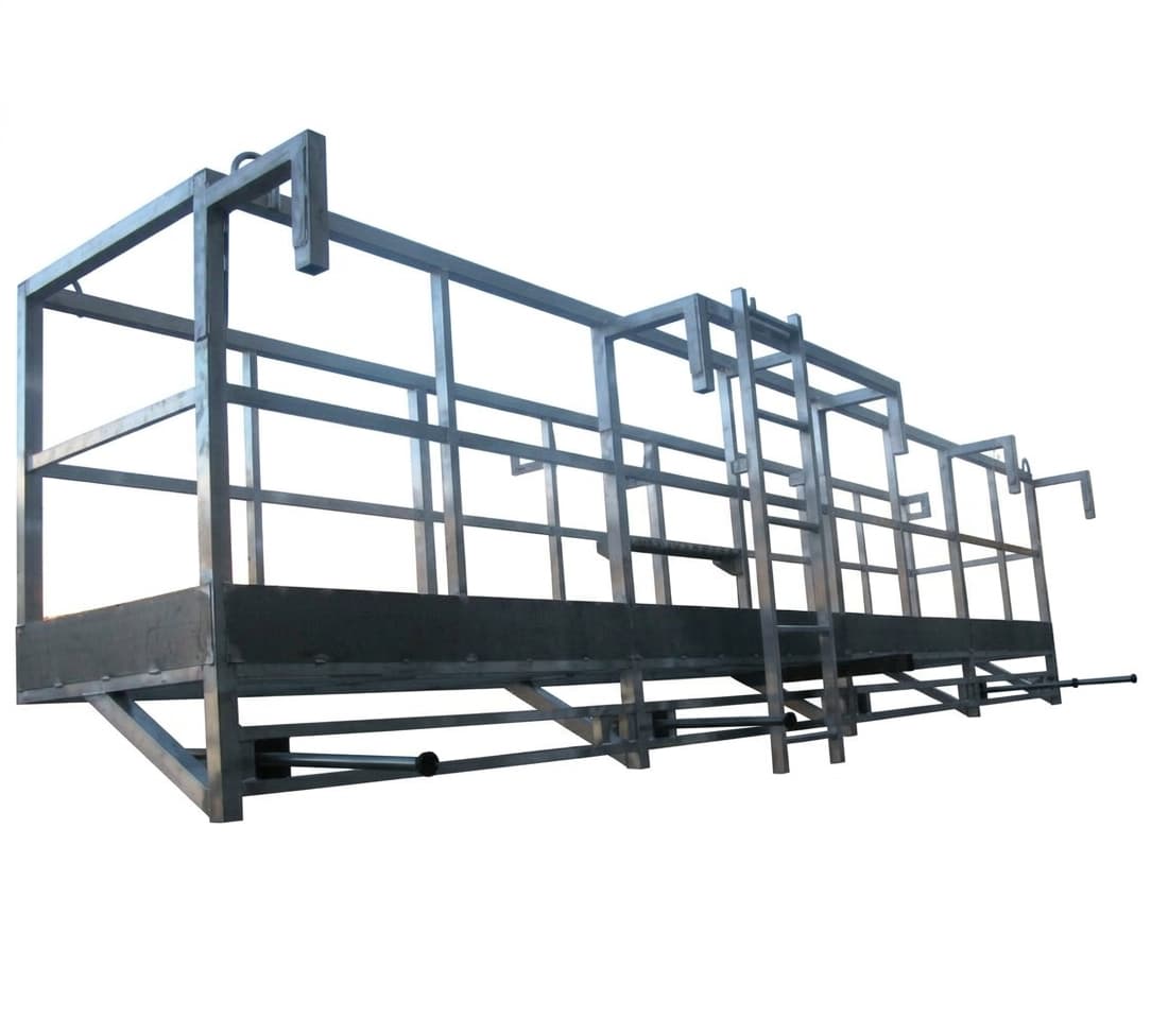 Навешиваемая площадка MEGAL ПНПБА 6000х900х1100 боковая алюминиевая с лестницами 404060