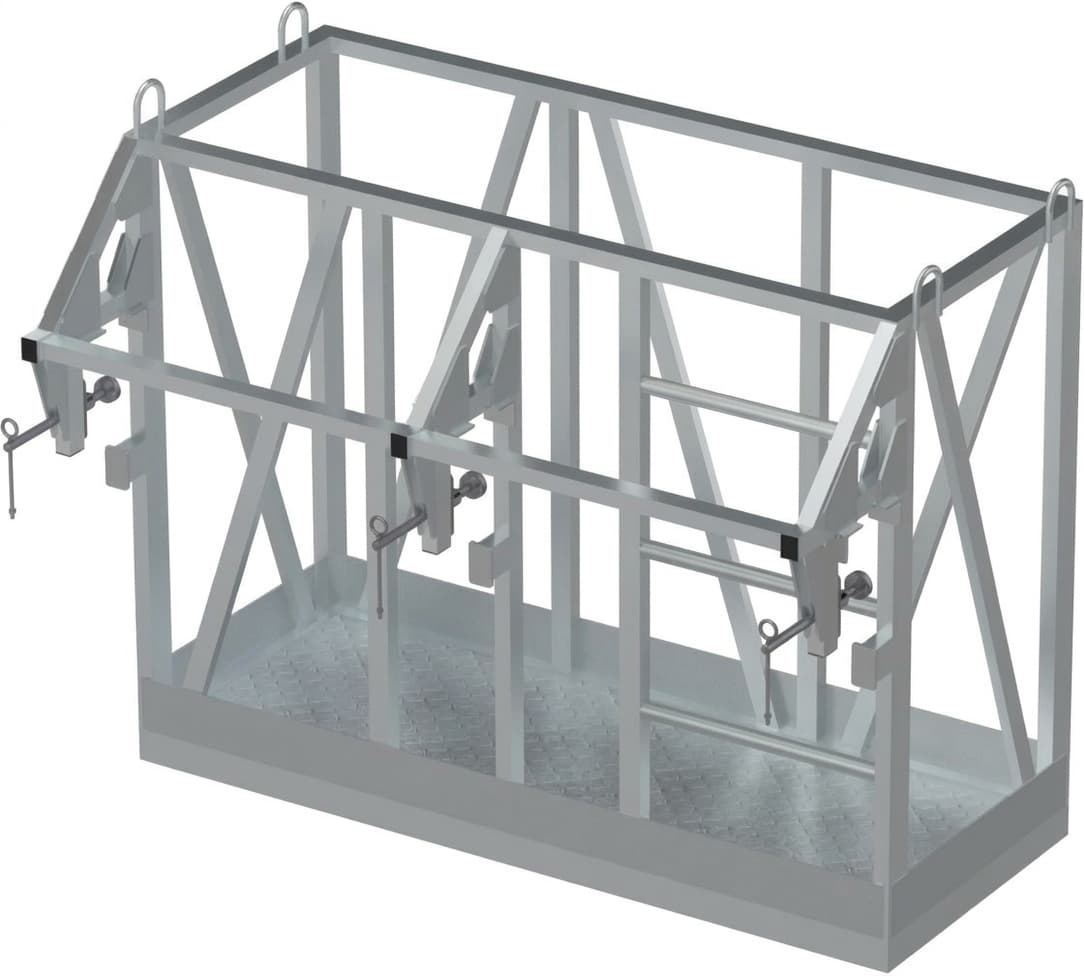 Навешиваемая площадка MEGAL ПНА-2 с прижимным механизмом на кран-балку 30М 403230