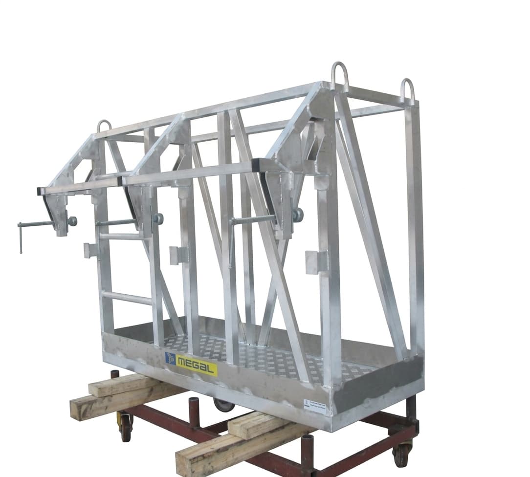 Навешиваемая площадка MEGAL ПНА-2 с прижимным механизмом на кран-балку 45М 403245