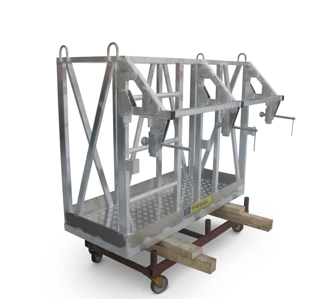 Навешиваемая площадка MEGAL ПНА-2 с прижимным механизмом на кран-балку 45М 403245