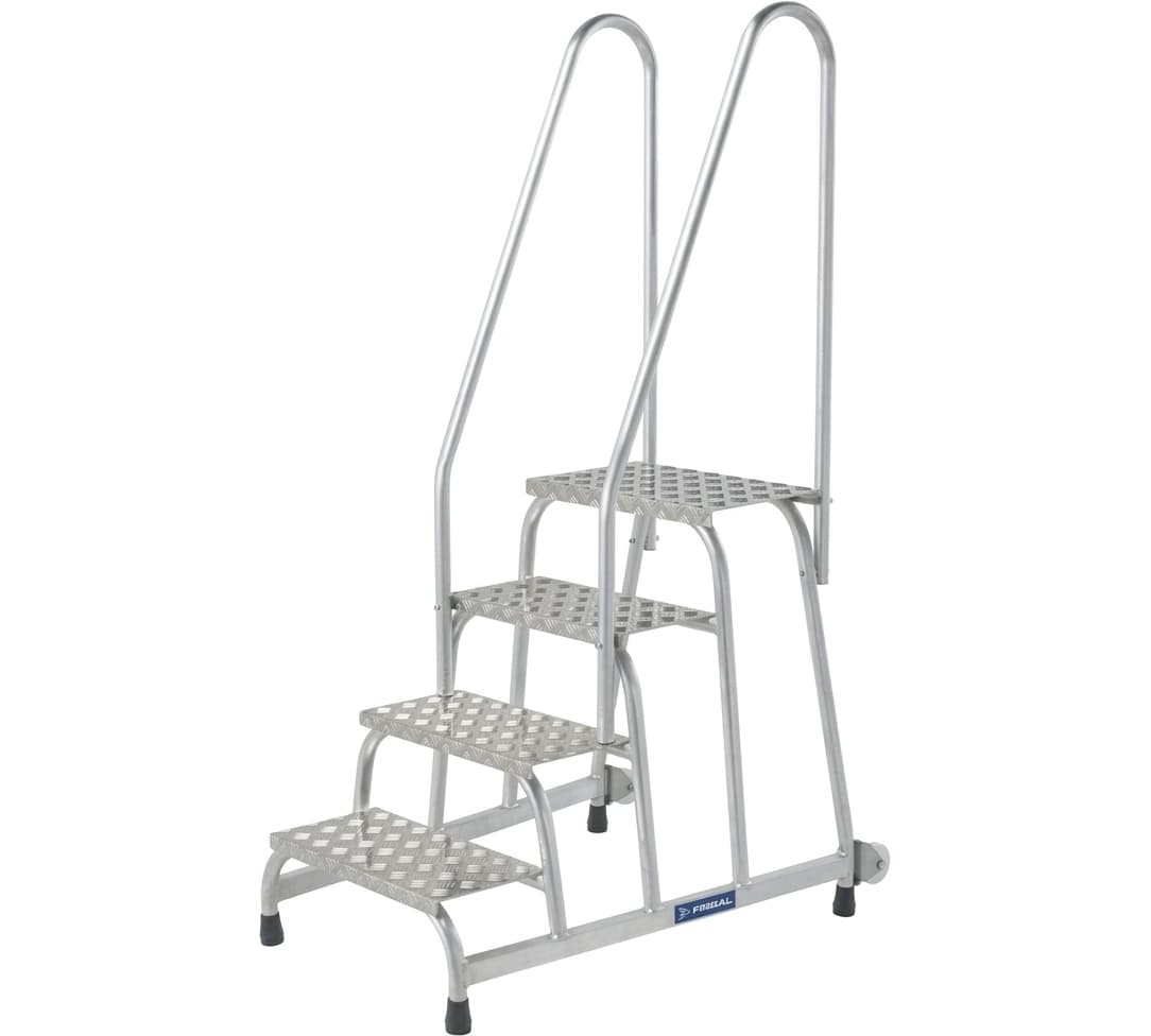 Передвижная монтажная подставка MEGAL тип 1 4 ступени с двумя поручнями 050704