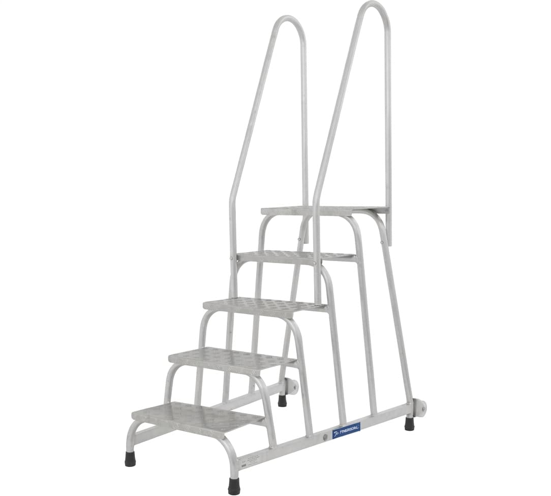 Передвижная монтажная подставка MEGAL тип 1 5 ступеней с двумя поручнями 050705