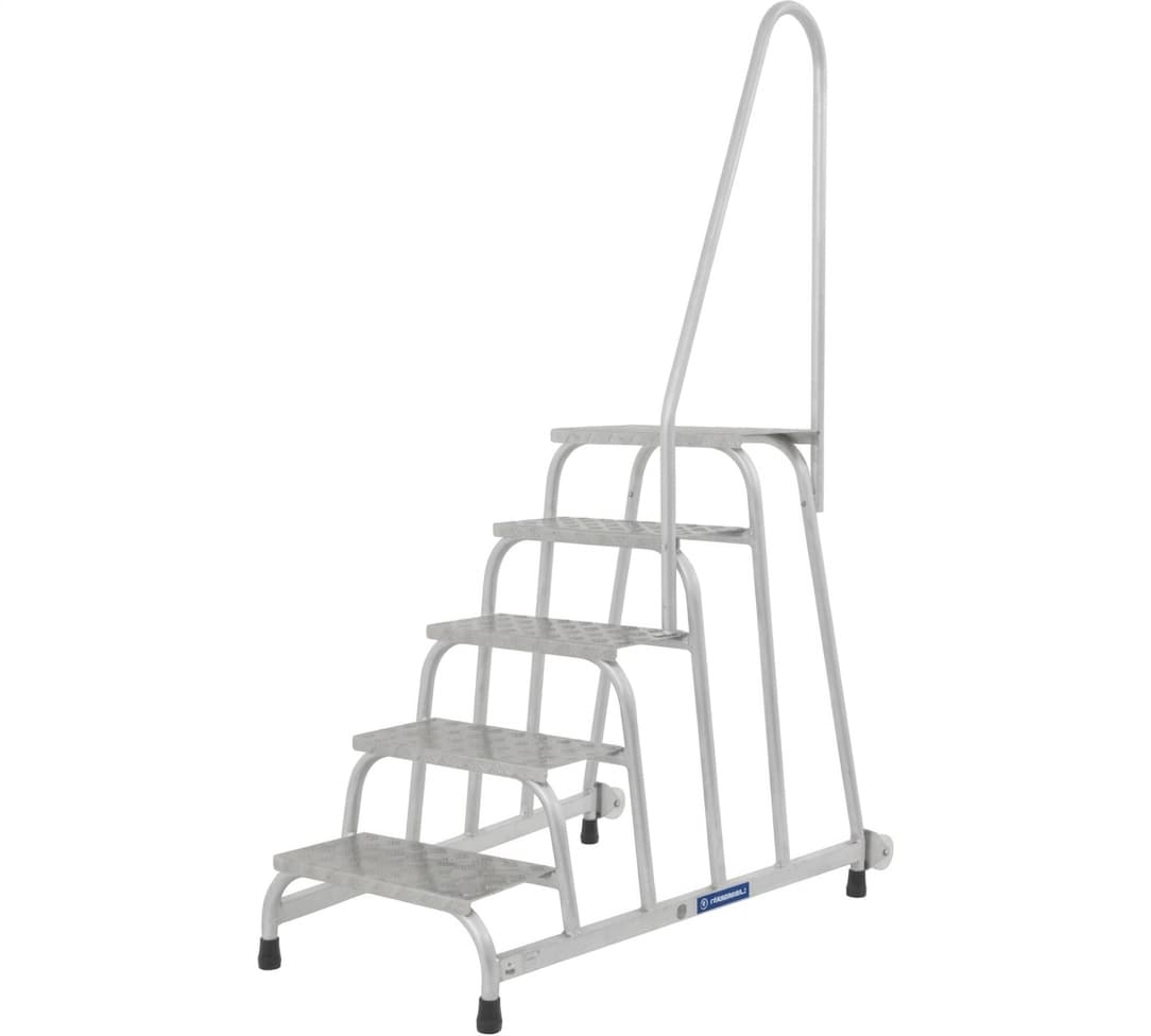 Передвижная монтажная подставка MEGAL тип 1 5 ступеней с одним поручнем 050605