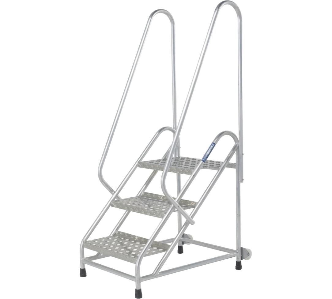 Передвижная монтажная подставка MEGAL тип 2 3 ступени с двумя поручнями 051203